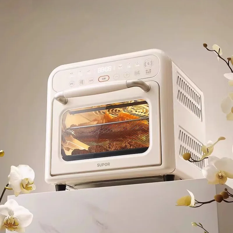 Small Multifunctional Electric Oven for Home, Air Fryer & Steam Bake Combo, All-in-One Kitchen Machine