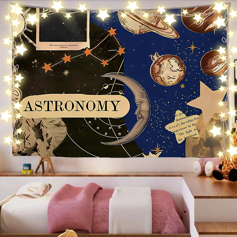 VIKAMA Blacklight UV Reactive Glow Tapestry Wall Hanging, Thick Polyester, Wall Art for Bedroom Dorm Party Game Room Bar Decor
