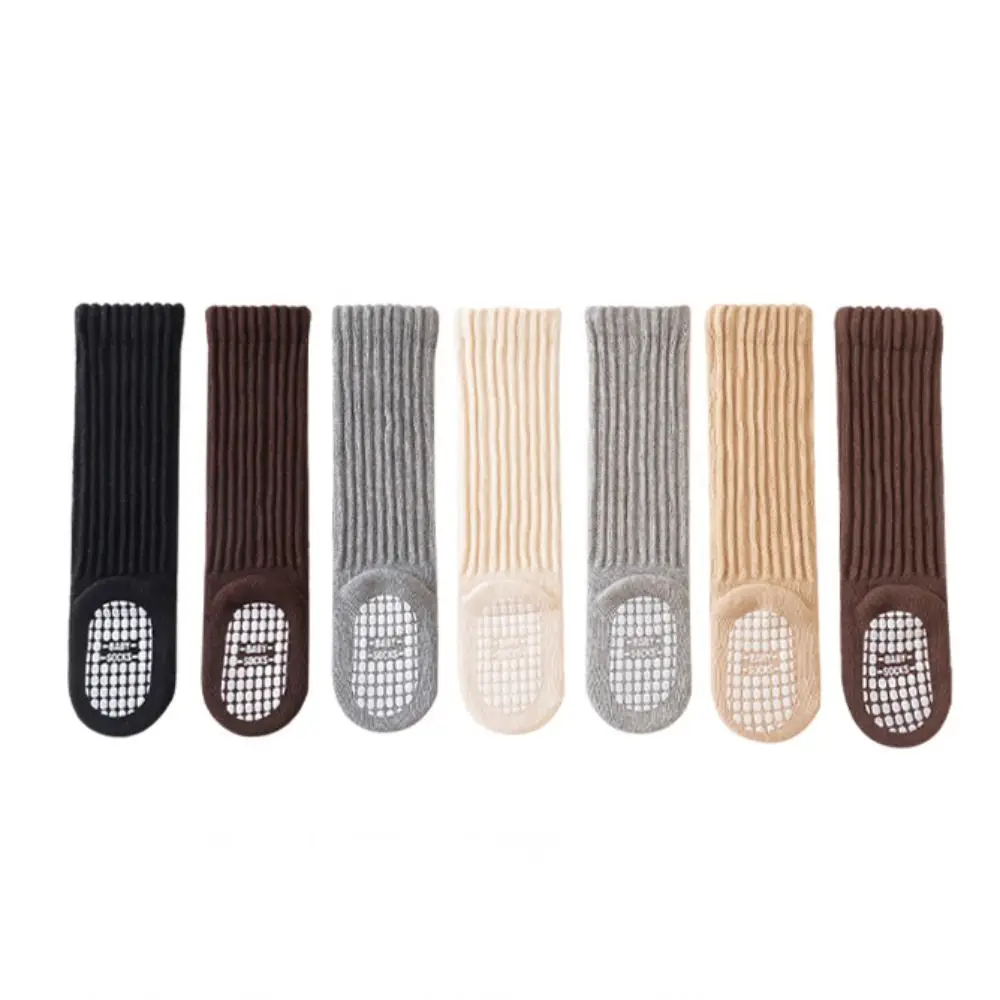 جوارب أطفال عصرية مضادة للانزلاق دافئة وسميكة للأطفال الصغار جورب للحماية من البرد حتى الركبة جوارب طويلة للشتاء