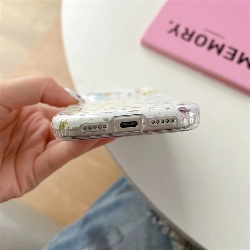 حافظة هاتف على شكل سمكة ذهبية صغيرة ملونة لطيفة لهاتف آيفون 17 برو 14 15 16 برو ماكس حافظة كرتونية مضادة للصدمات للفتيات #4