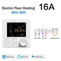Tuya  WiFi Thermostat Electric Floor Heating Water/Gas Boiler Smart Termostato Temperature Controller  220V Google Home  Alexa