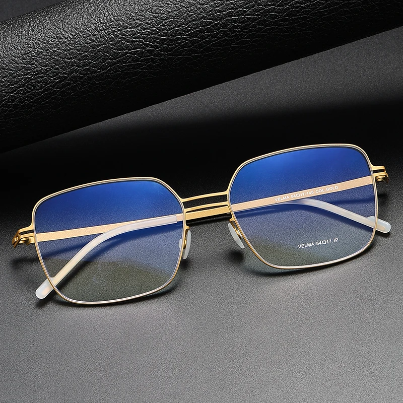 Germany Brand Screwless Glasses Frame Square Men Women Ultralight Thin Eyewear Spectacles Frames Designer Eyeglasses in Trend