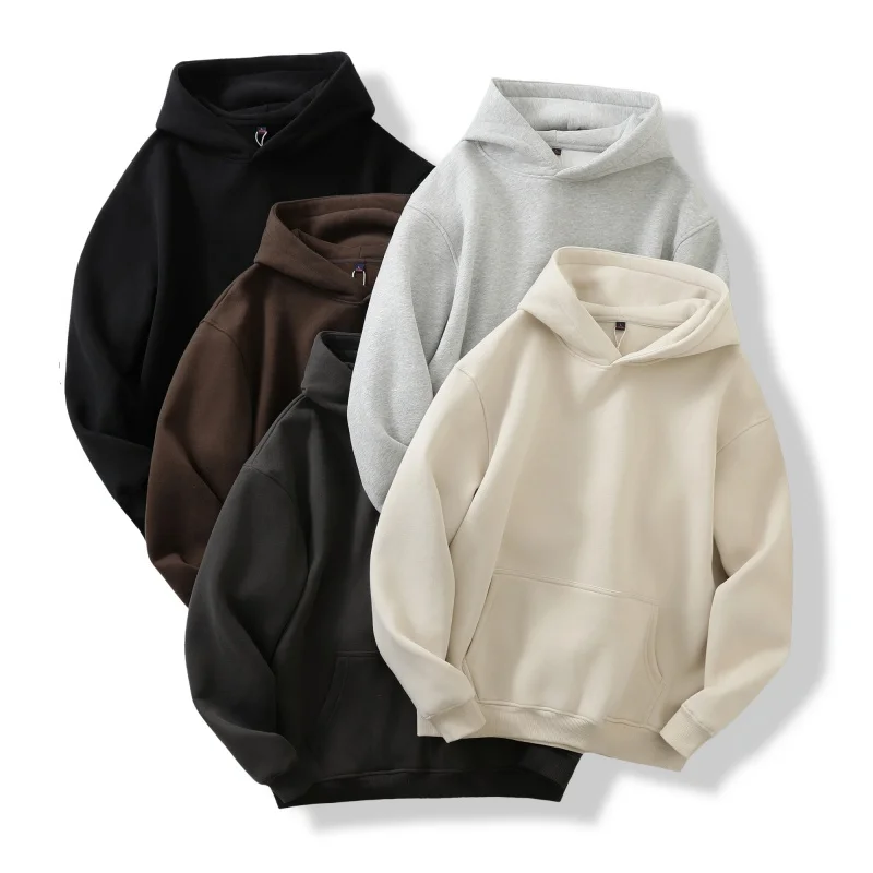 

Мужская толстовка свободного кроя с капюшоном, утепленная флисом, теплая, ветрозащитная, повседневная, удобная, дышащая, влагоотводящая