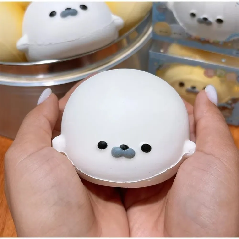 Pinch Toy Slow Rebound Seal Squeeze Toys Slow Rising Creamy Texture Seal Squishy Toy Soft Texture Cute Seal Fidget Toy Home Use