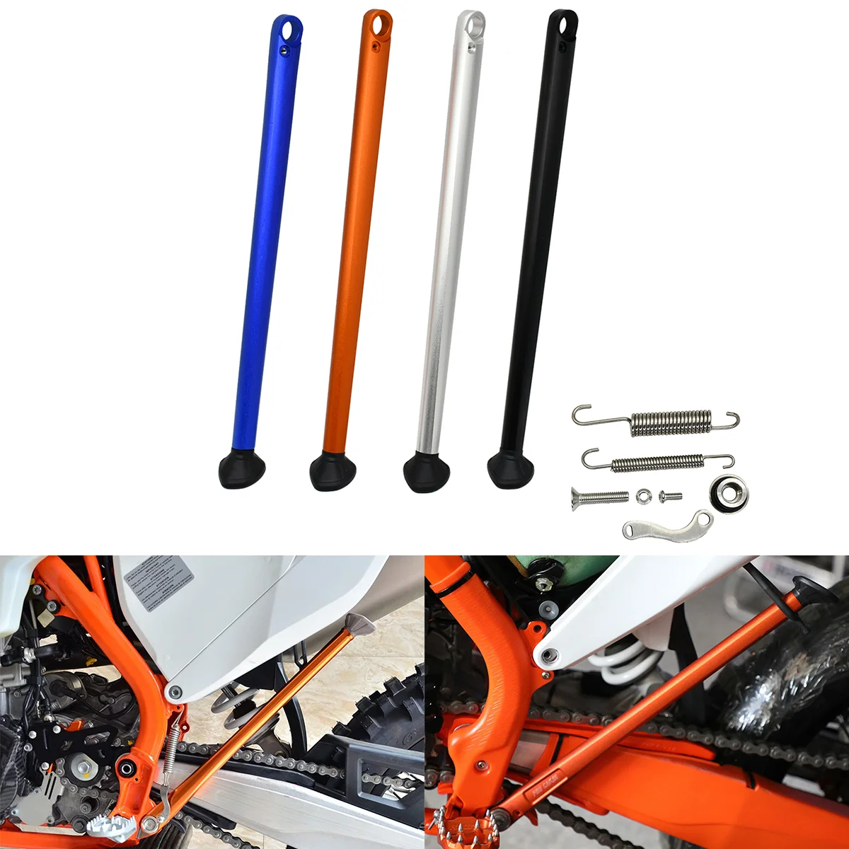 

For KTM EXC EXCF XC XCF XCW XCFW 6 Days TPI 150 200 250 300 350 450 500 530 2008-2016 Motocross Kickstand Side Stand+Spring Kit