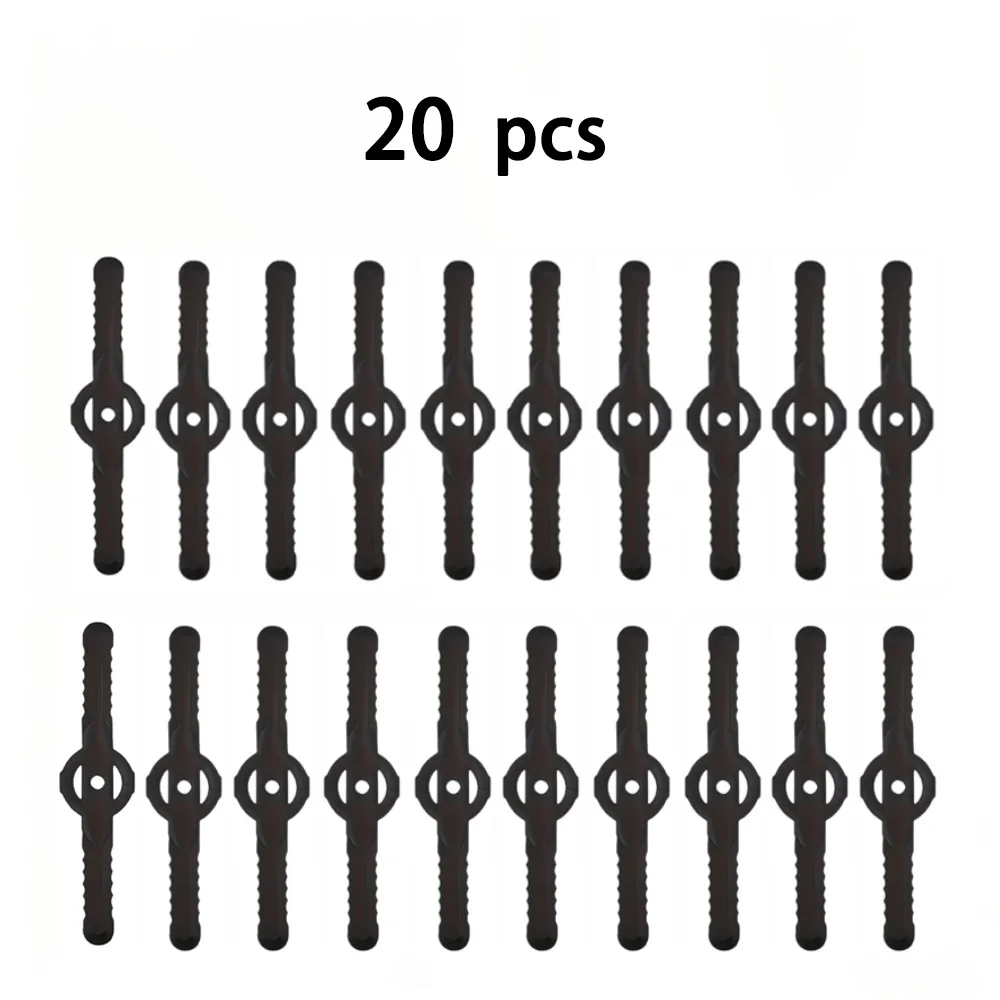 20Pcs Plastic Cutter Blades For Electric Cordless Grass Trimmer Strimmer Tool Grass Trimmer Blades Replacement Garden Tool