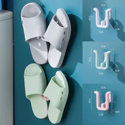 Non-punched Slippers Hook 7*5*5cm Bathroom Simple Slippers Hook Wall-mounted Bedroom Neat Shoe Rack for Drain Household Supplies