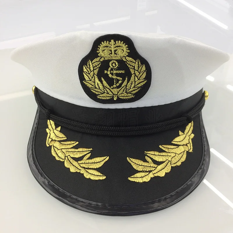 Military Hat Army Peaked Flat-topped Military Cap Men flat-topped Retro Officer General Wheat Ear Adult 8M255