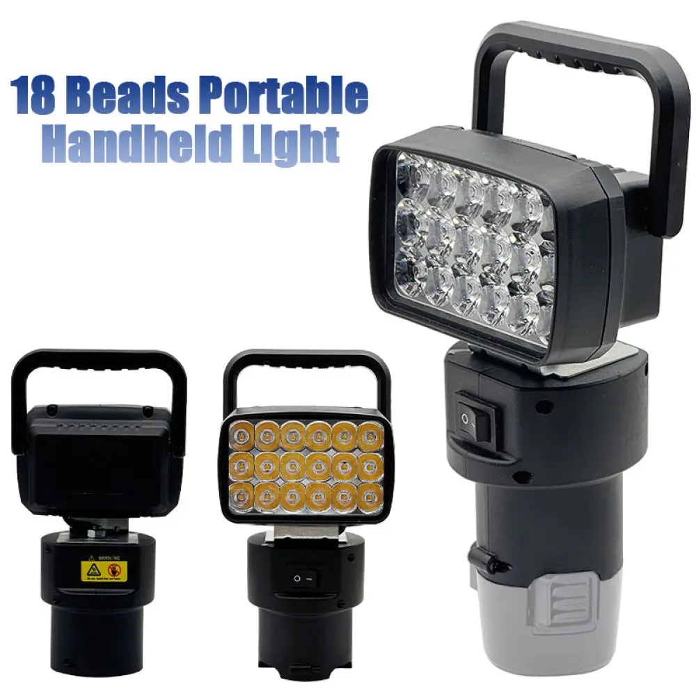 18LED Powerful Handheld Work Light Flashlight For BL1013B Battery Outdoor Camping Site Repair Lighting Equipment Tool Accessorie