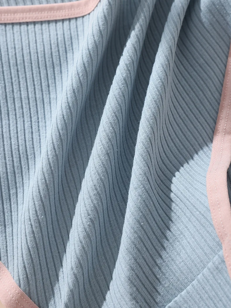 Women Cotton Panties Sexy Soft Striped Underpants Solid Color Bow Girls Briefs Female Comfortable Breathable Stretch Lingerie