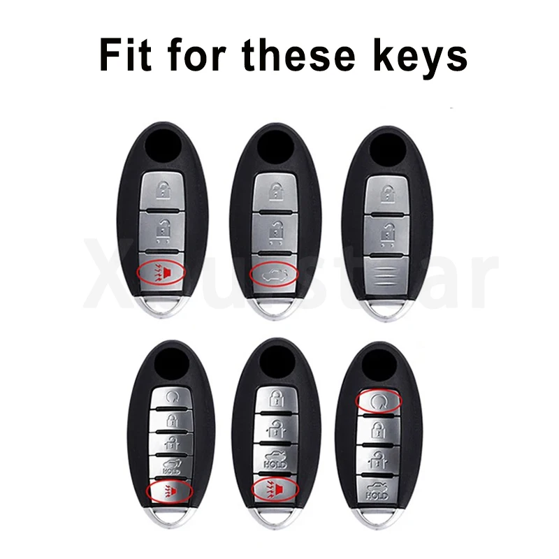 3/4/5 Buttons TPU Key Case Cover Auto Shell Fob Bag for Nissan Qashqai X-Trail T32 T31 Juke J10 J11 Kicks Tiida Pathfinder Note