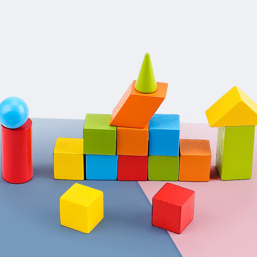 Kinderen Drie-Dimensionale Geometrie Bouwstenen Leermiddelen Kinderen Speelgoed Geschenken Vroeg Leren Vorm Cognitie Diy