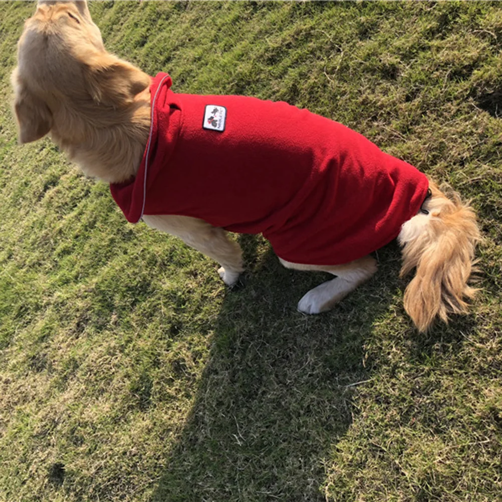 Chaleco para perro mascota Polar Reversible ropa cálida de invierno rojo M elegante chaleco cómodo para cachorros para caminar fiesta de dormir