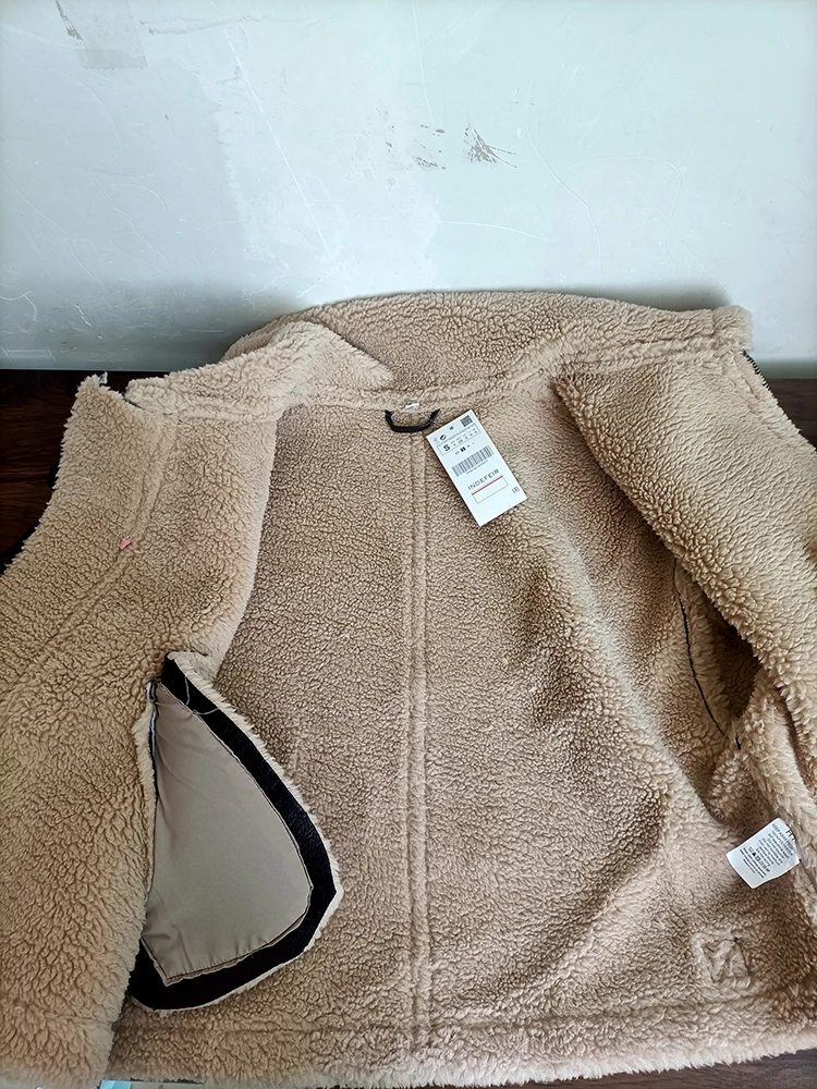 Chaqueta holgada de piel de oveja para motociclista, Parka gruesa de piel sintética, prendas de vestir de invierno