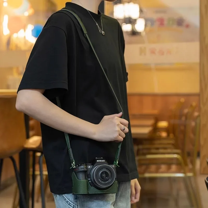 

Кожаная сумка для фотоаппарата ручной работы для Nikon Z5, защитный чехол второго поколения, кожаный чехол, защитный чехол, аксессуары Nikon Z5ii