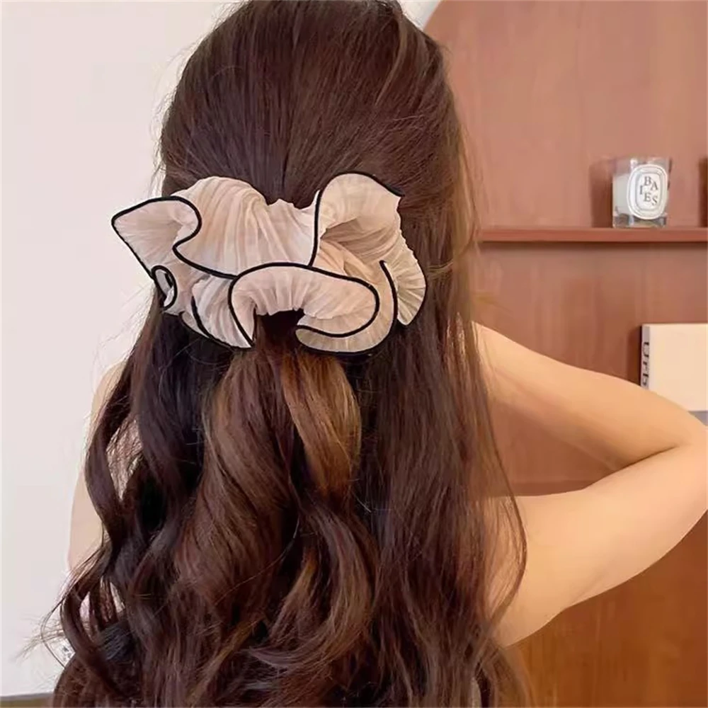 

1 шт., элегантные атласные резинки для волос для женщин, модные повязки на голову в виде булочки, резинки для волос большого размера, аксессуары для волос
