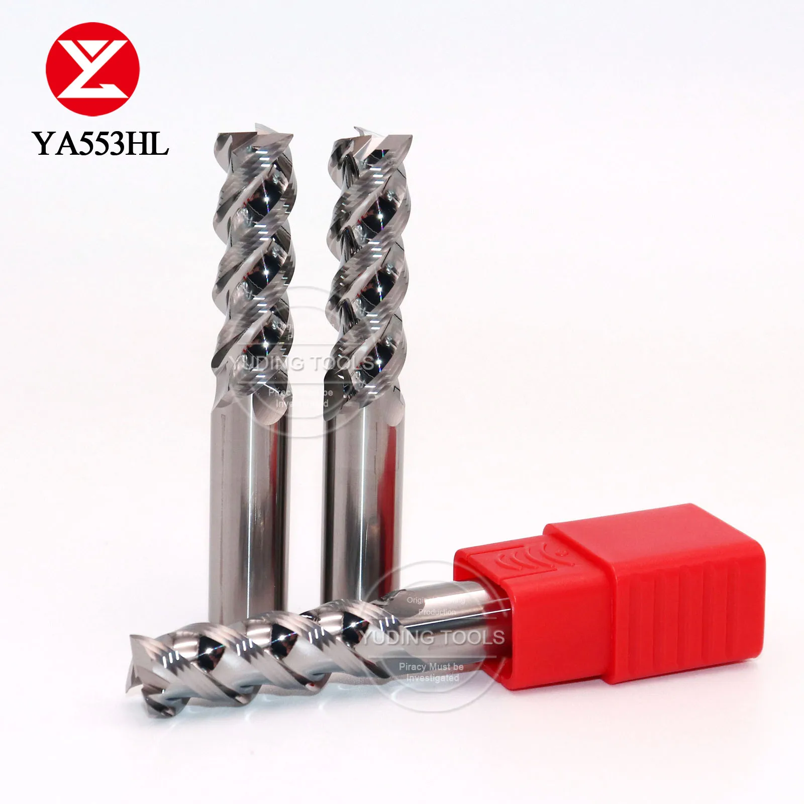 CNC Tool Solid Carbide End mill 4mm 5mm 6mm 8mm 10mm 12mm Tungsten Steel High Glossy Cutter Mmilling for Copper Aluminum