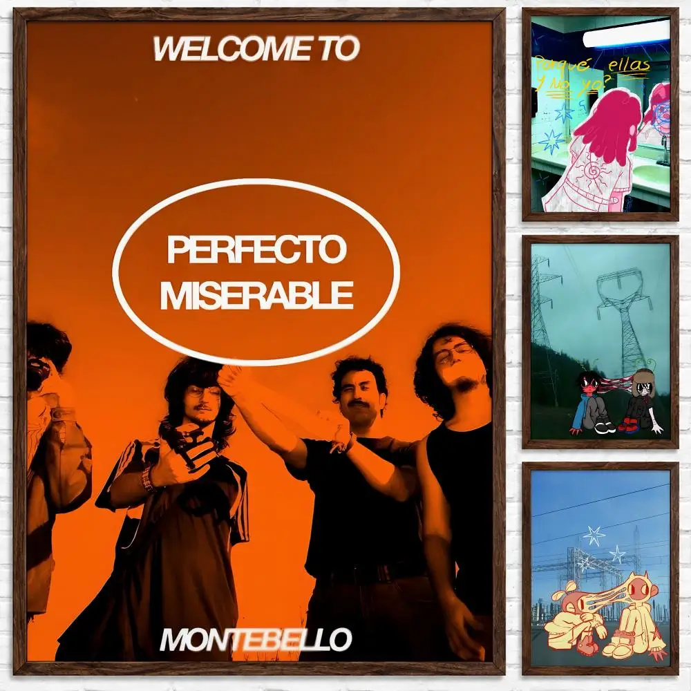 Alternative Rock Band Perfecto Miserable Poster Self‑Adhesive Waterproof Poster Sticker Coffee House Bar Wall Art Home Decor