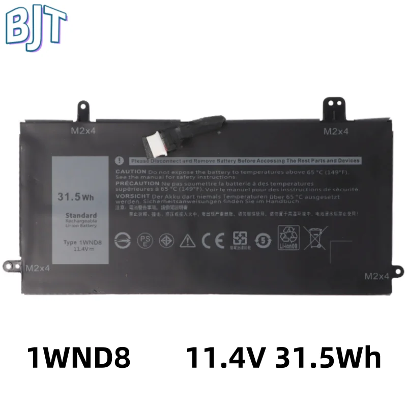 

New 3 Cells 11.4V 31.5Wh Internal Laptop Battery 1WND8 For Dell Latitude 12 5285 5290 2-in-1 X16TW JT90P J0PGR Lithium