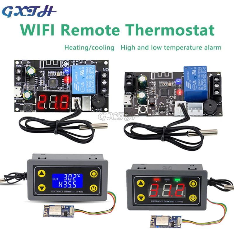 WIFI Thermostat อุณหภูมิความแม่นยำสูงโมดูล Cooling และความร้อน APP อุณหภูมิ Collection