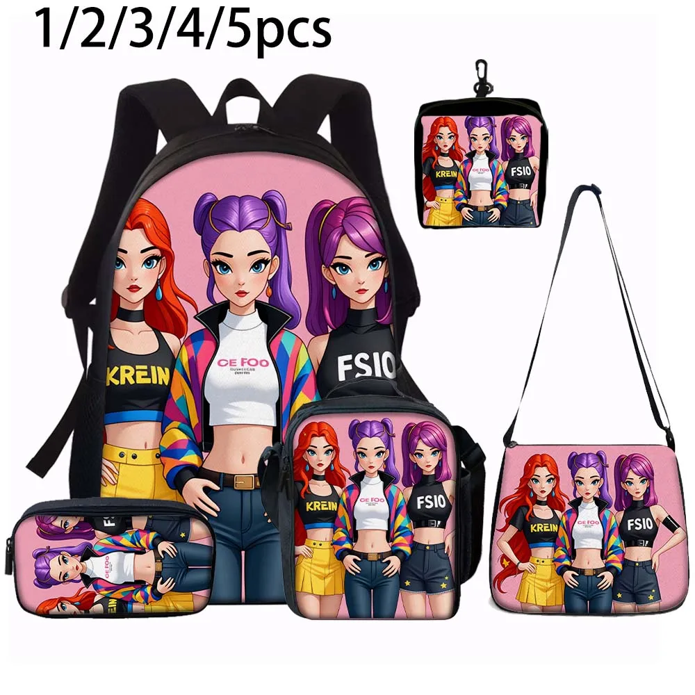 1/2/3/4/5PCS K-POP girl group pattern backpack set The perfect gift for kpop fans