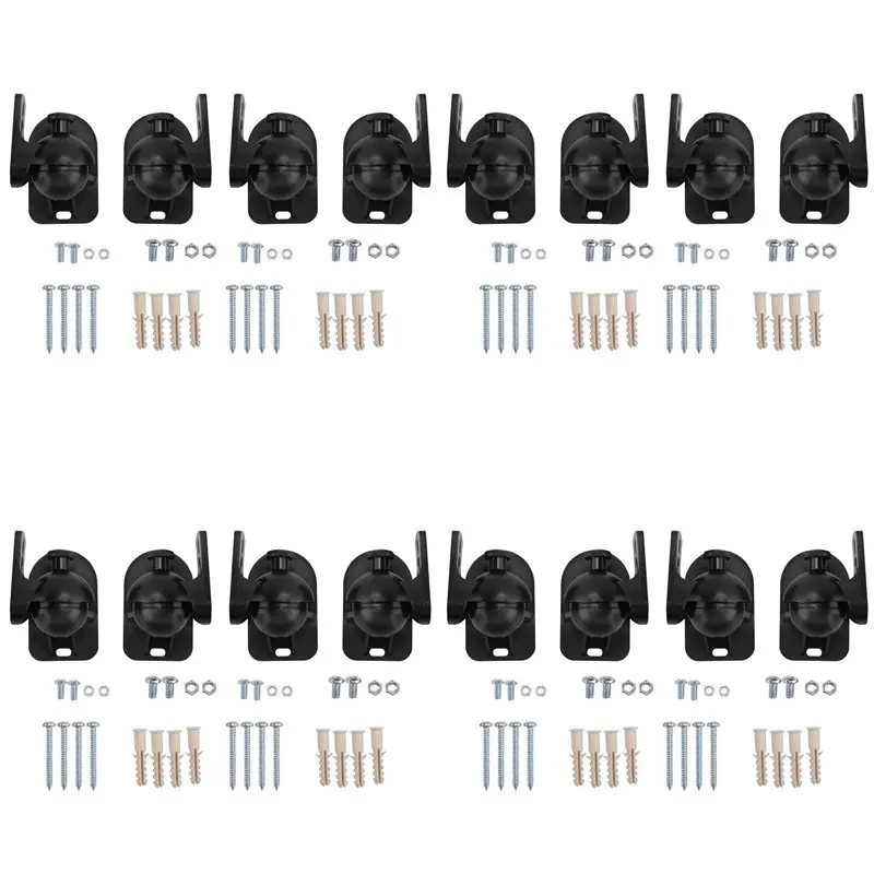 B84B-16PCS Universal Speaker Wall Mount Bracket Ceiling Stand Clamp With Adjustable Swivel And Tilt Angle Rotation