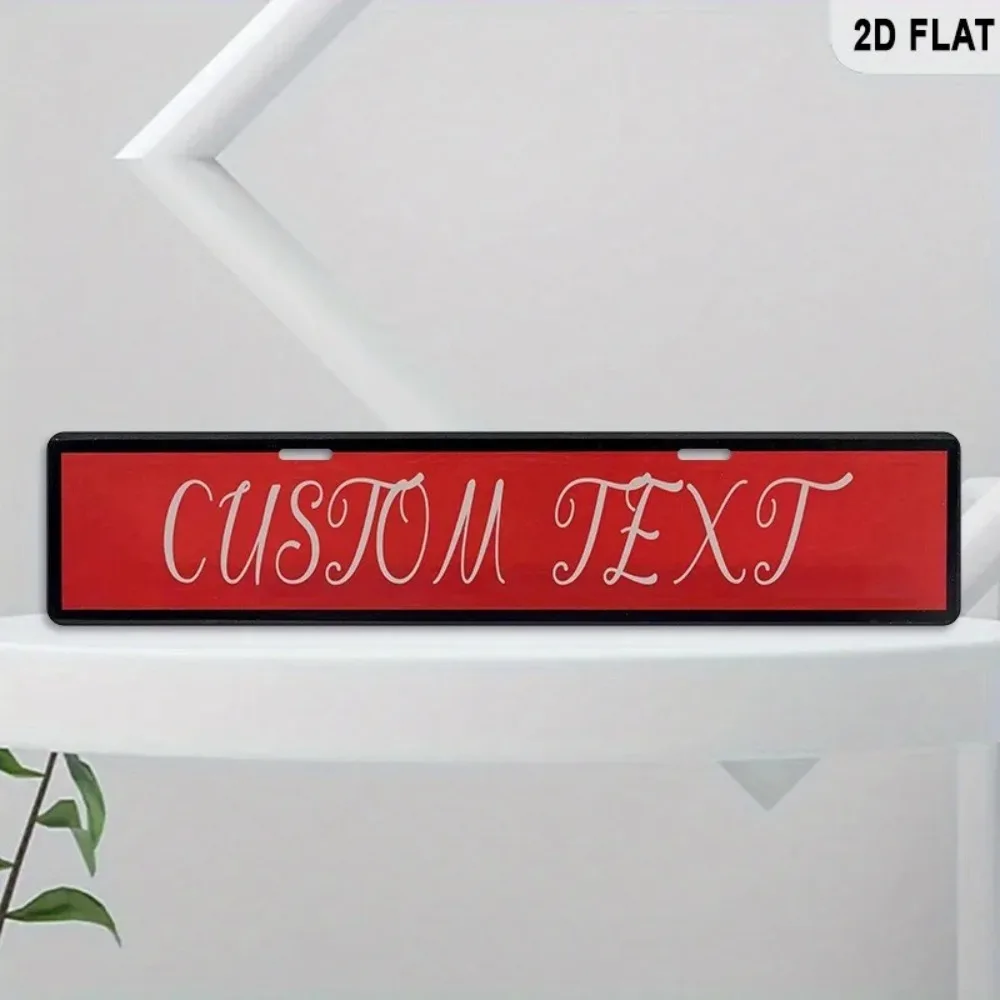 [CIFbuy][2D Flat] Custom Red Aluminum Sign, Personalized Cursive Text Indoor Outdoor Wall Decor (Only For Decoration)