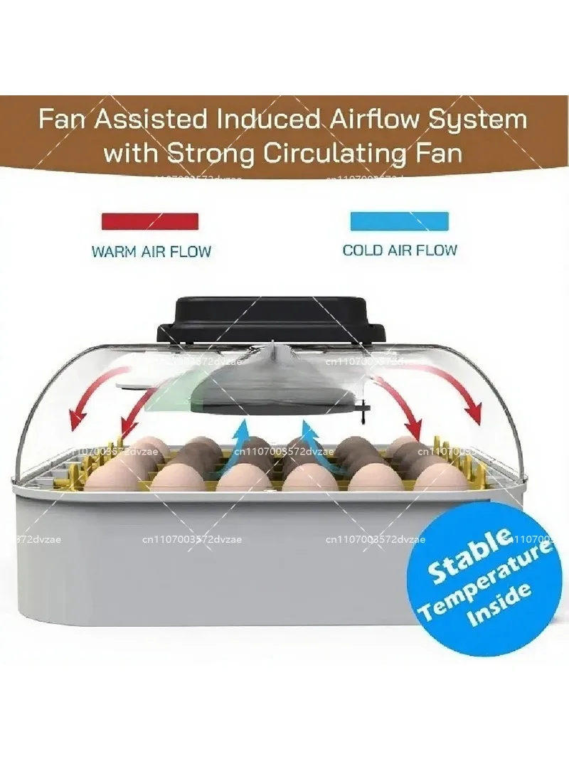 30 Egg Incubator with Humidity Display, Automatic Egg Turner, Egg Candler, for Hatching Chickens