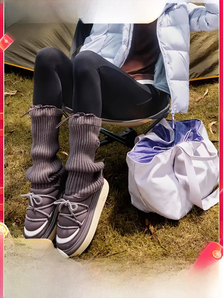 

beneath the Banana Leaf Recommended Anti-Slip Cotton Slippers Women's One-Step Slip-On Snow Boots Soft Velvet Comfortable Hou...