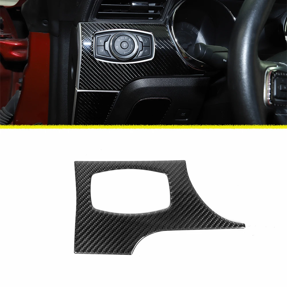 

Headlight Switch Panel Decorative Cover Trim Car Interior Accessories for Mustang 2015 2016 2017 2018 2019 2020 2021 2022