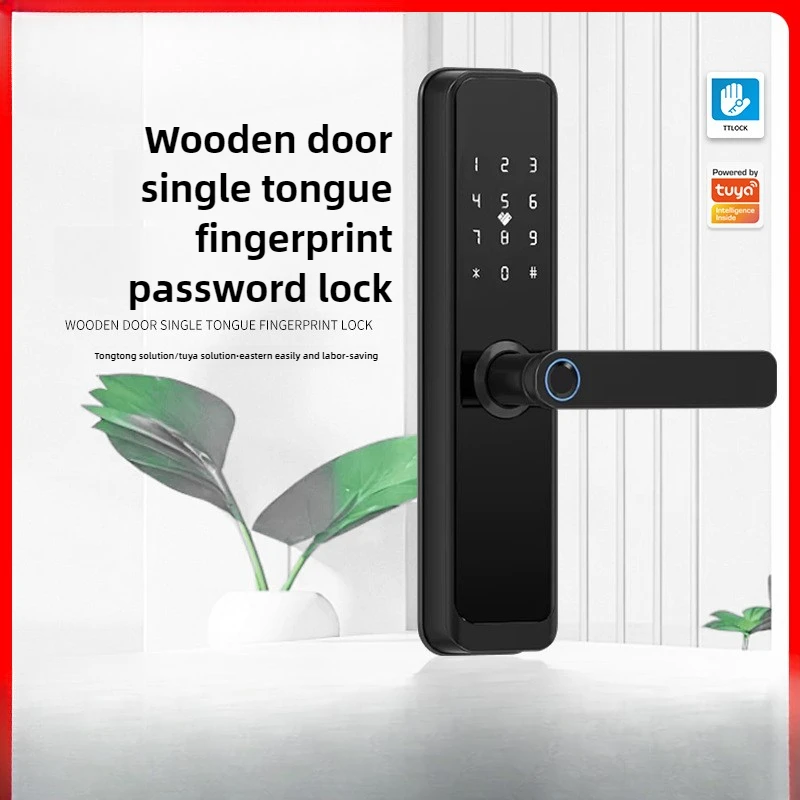 Multilingual Cat's Eye Smart Fingerprint Lock Rental Indoor Wooden Door Graffiti WiFi All Electronic Lock