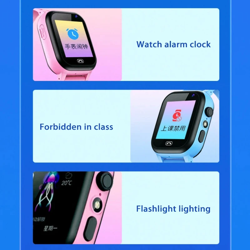 Lenovo Kids Smart Watch 4G SIM Multifunctional Waterproof SOS GPS Location Camera Call Sim Card Child Gifts Sports Digital Watch view 6