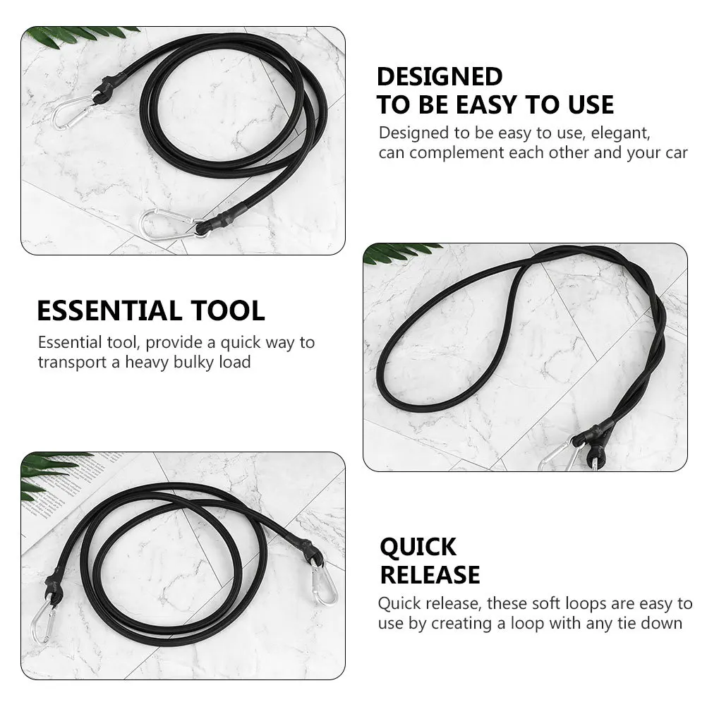 

2m Cargo Binding Belt Fastening Strap Elastic Cord Quick Release Tightening Rope Heavy Duty Truck Load Secure Binding Device