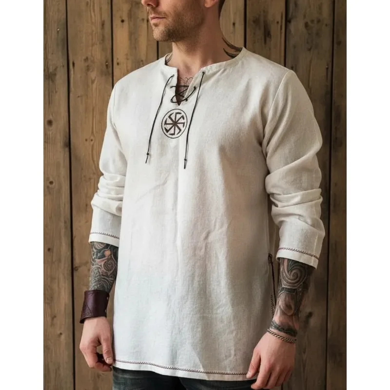 Mens Renaissance Pirate Shirt Medieval Fancy Carnival Wear