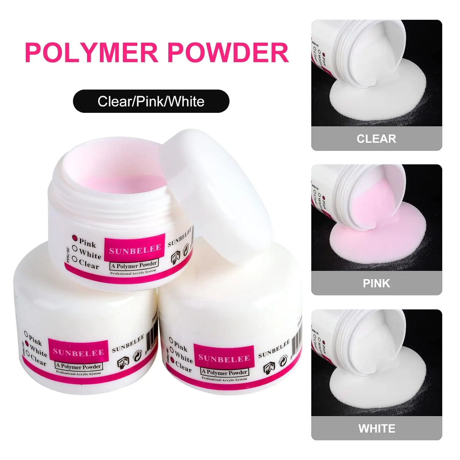 Complete Acrylic Nail Kit with Glitter Powder, Tips & Tools for DIY Beginners