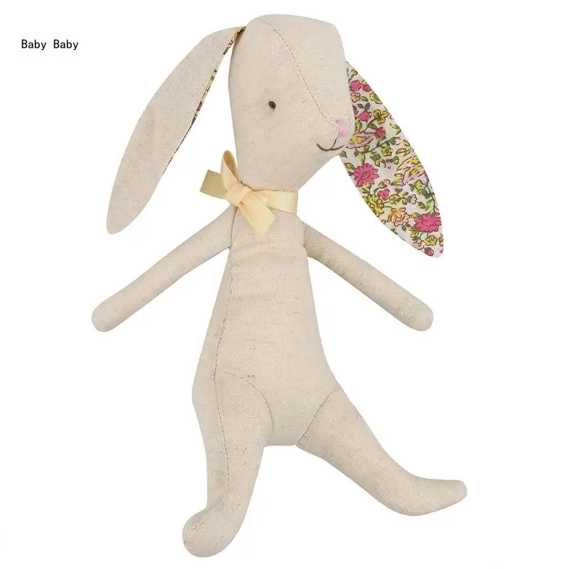 Baby Rabbit Stuffed Dolls Plush Toy Appease Toy Infant Educational Toy Q81A