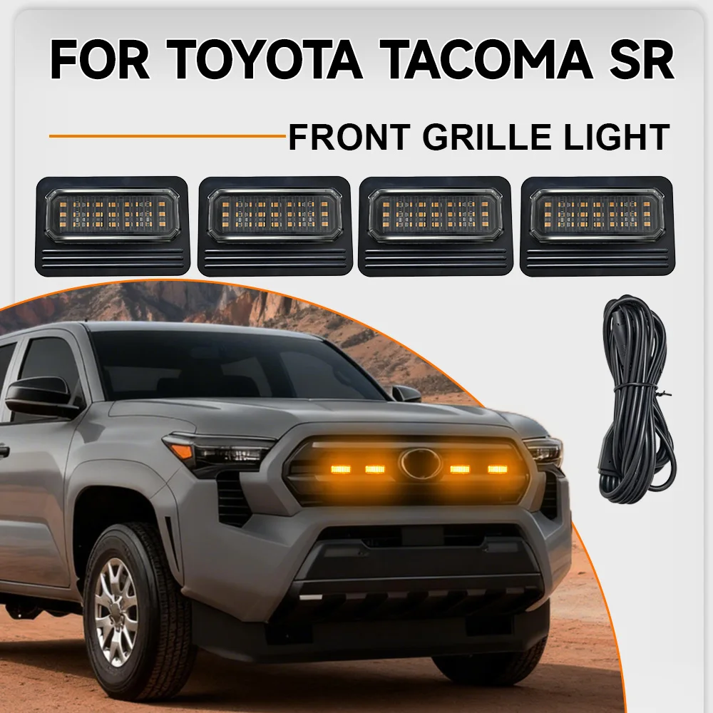 

Светодиодный светильник на передней решетке для 2024-2025 TOYOTA TACOMA SR TRD PRO RunningLight, лампа для бровей на колесах для пикапа 12 В