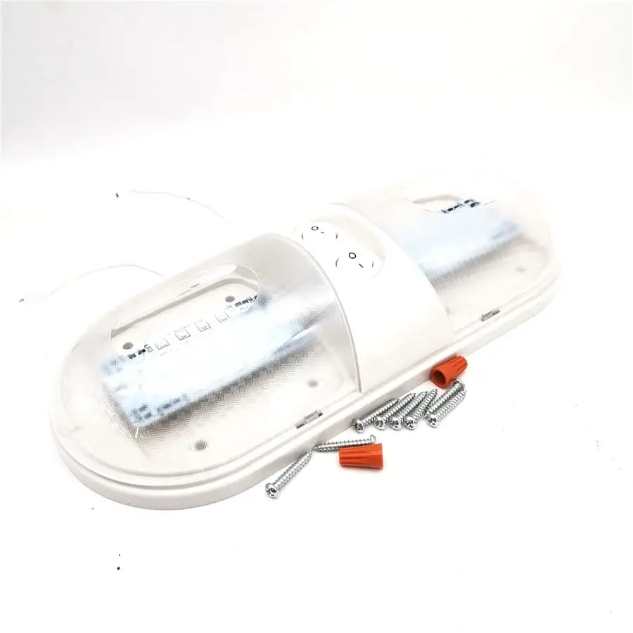 Double Dome Light 12V 48 LED Interior Roof Ceiling Reading For RV Boat Campers Trailer Caravan Motorhomes Marine ABS 1PC White