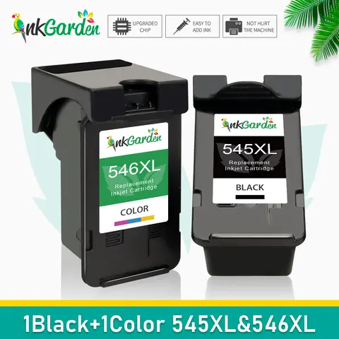 InkGarden 545XL 546 Ink Cartridge Replacement For Canon 545 546XL Canon545 Compatible Pixma MG3053 MX490 MX494 MX495 Printer