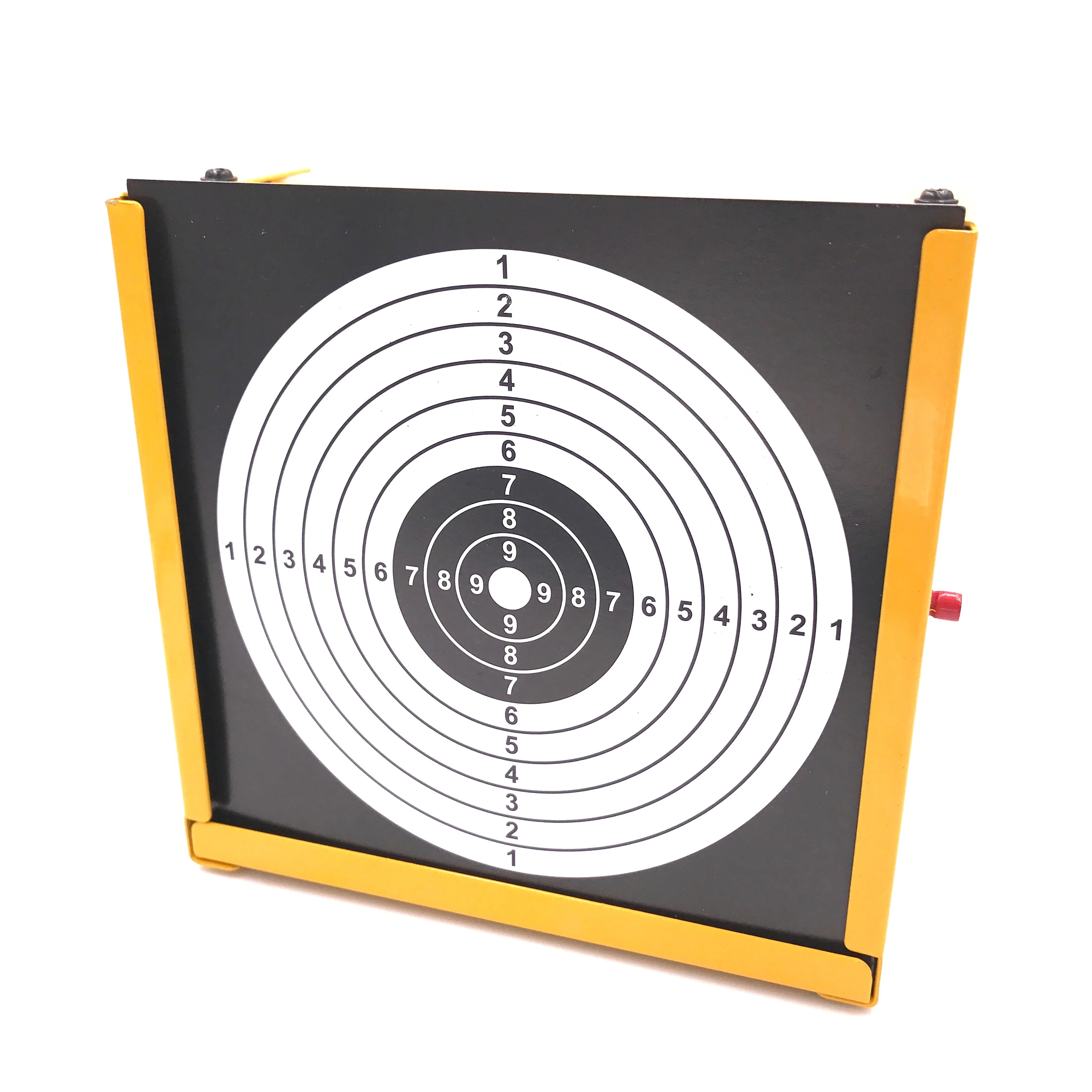 Yellow Metal Pellet Trap with Two Inner Swing Targets & 20 Counts Paper Targets