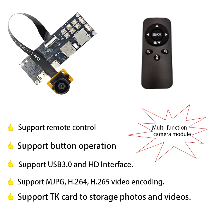 08A10 8MP 4K USB3.0 Camera Module Smart Terminal Devices with Type-C Interface Flexible Architecture Hard-Soft-Board Docking