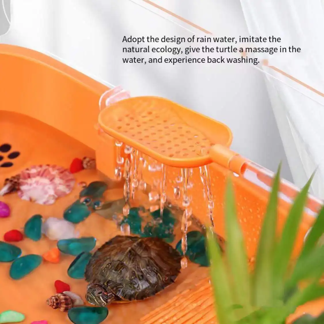 Aquarium ecological turtle tank drying table landscaping small snapping turtle tank filter rain turtle breeding box 220V