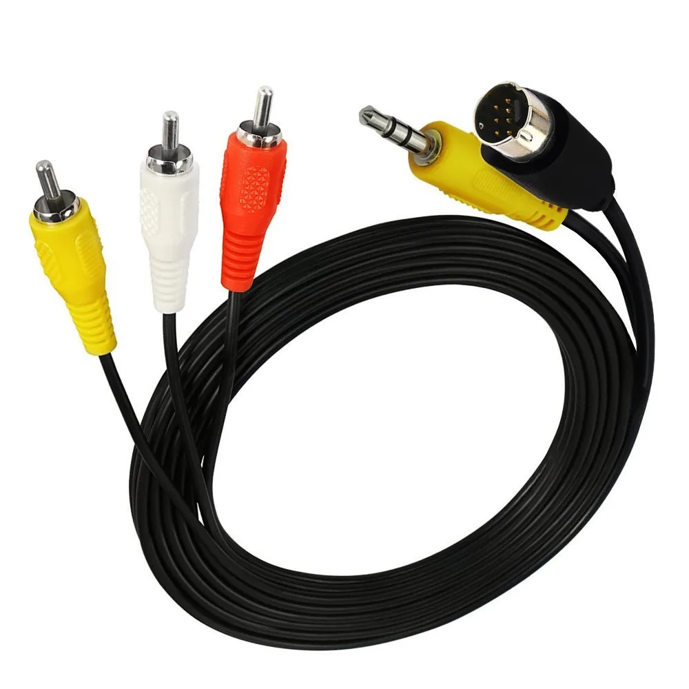 

Audio And Video Cable Gold-Plated S-Video 7-Pin 7pin DC3.5mm Audio to 3RCA Lotus Computer Connection Cable