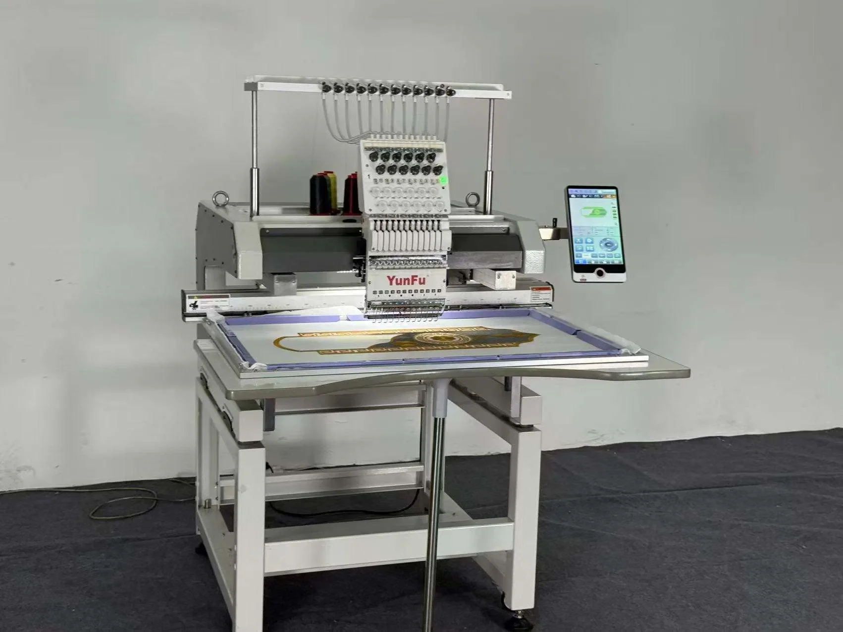 DDP Single Head C Type 12/15 Needles Big Area 500*800 Mm Embroidery Machine For Cap/T-Shirt/Flat Embroidery Feiya Embroidery Mac