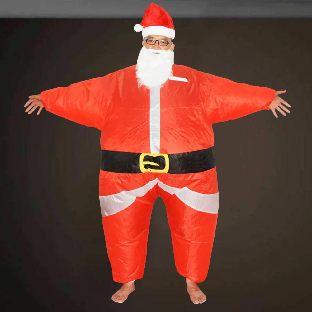 Costume de Père Noël Gonflable Cosplay pour Adulte, Déguisement de Noël