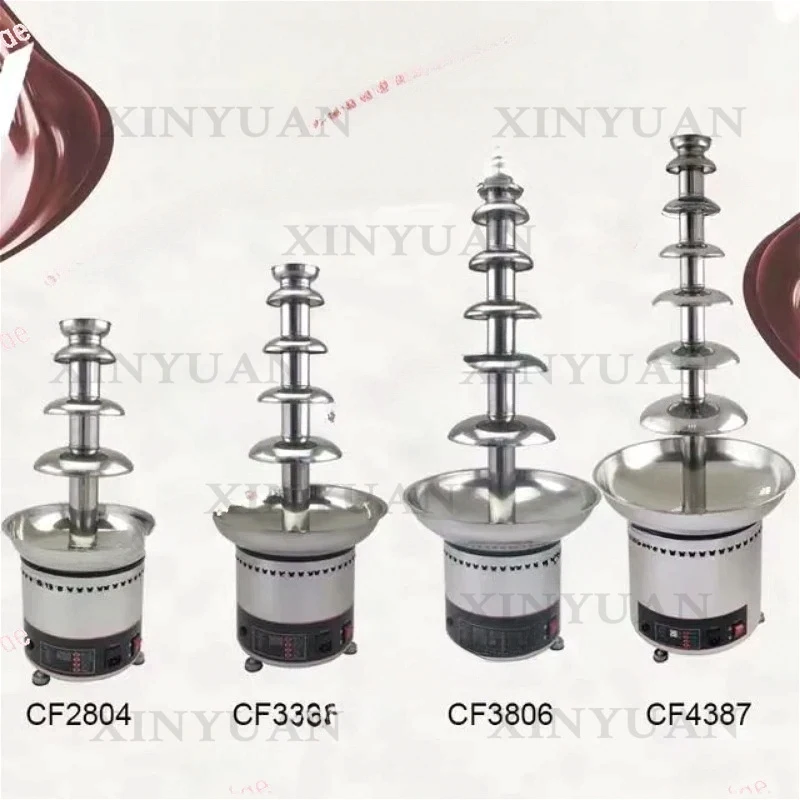 High quality 4-7 layer digital chocolate fountain machine restaurant
