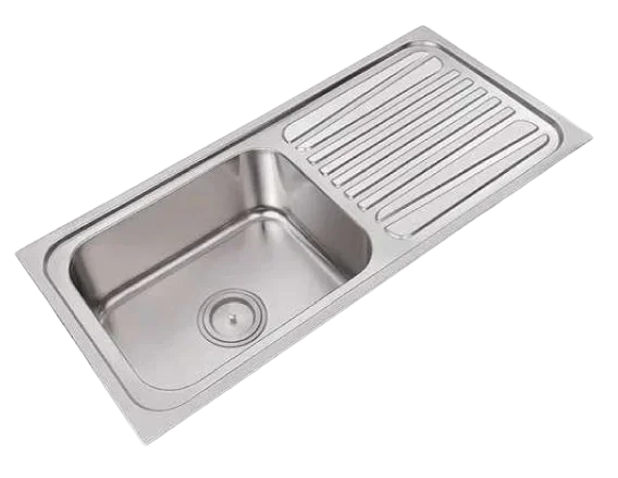 

Elegant Noble Kitchen Sink with Drain Board Aesthetics with Robust Functionality for Enhancing Kitchen's Usability and Style.