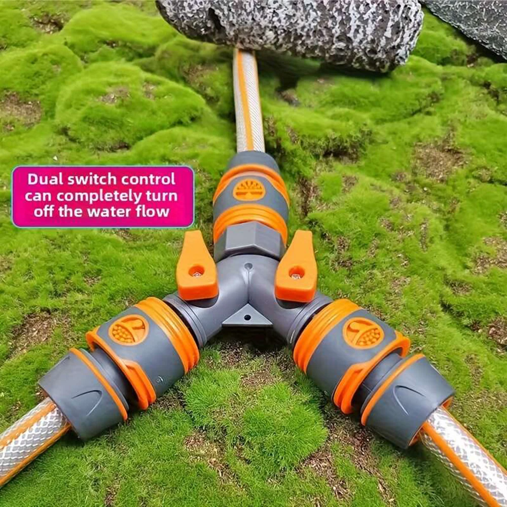 Schlauchverteiler, 5-teiliges Kit, 1/2 3/4 Gewinde, 2–3-Wege-Wasserhahnschlauch, Wasser, Garten, Wasserhahn-Splitter, Bewässerungsarmaturen, verstellbare Schalterverbindungen – Detail 15
