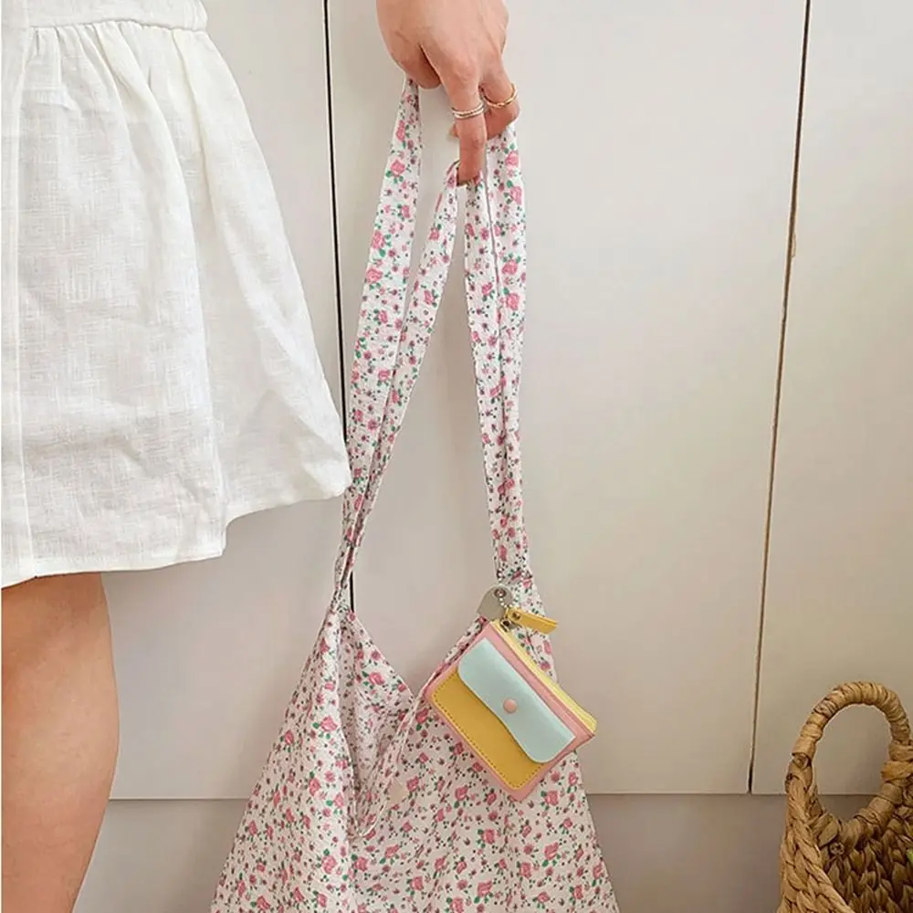 Retro Macaron Color Hanging Neck Wallet Keychains Lanyard Zipper Coin Purse Thin Mini Cute Clutch Bag Men