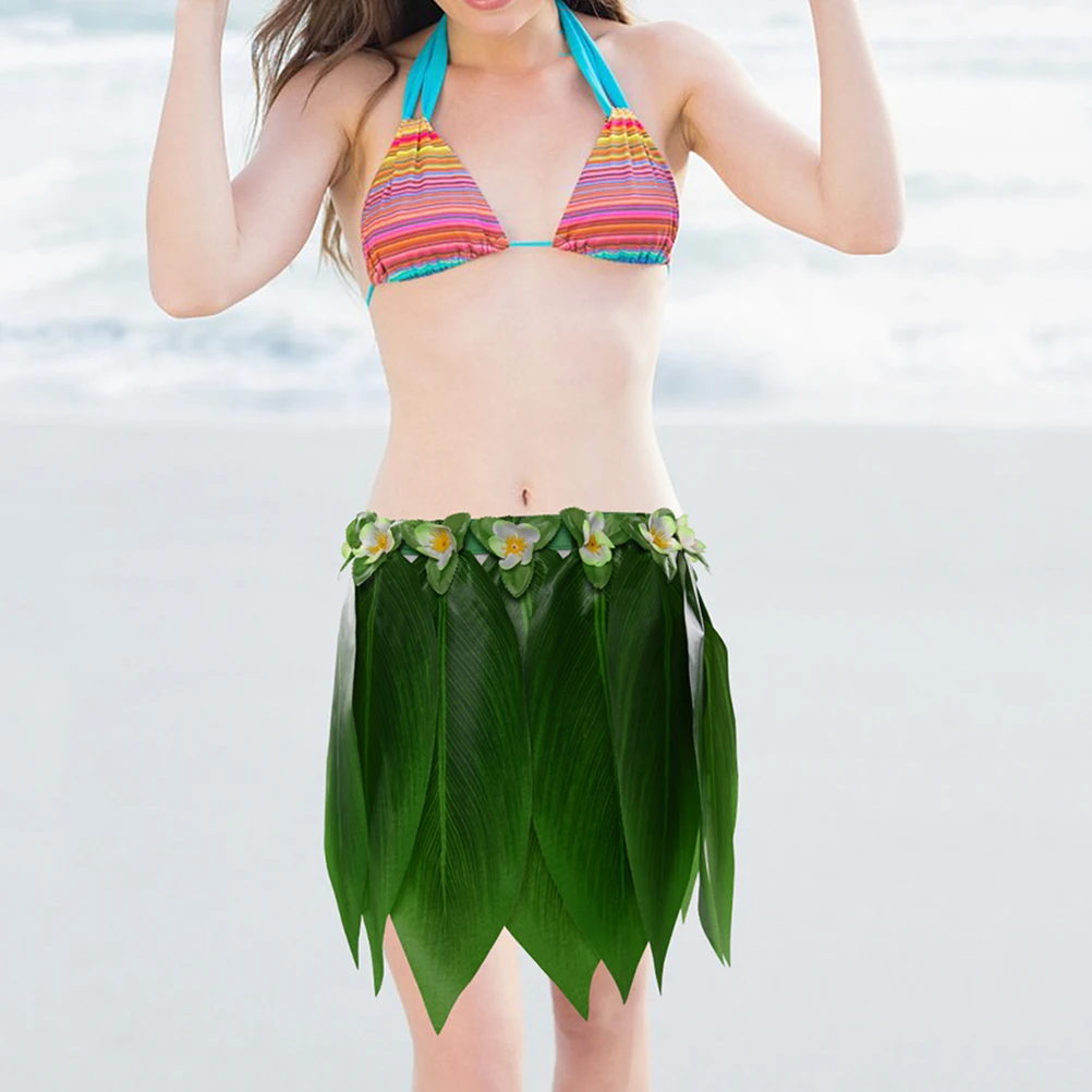 

20pcs Simulation Leaves Hawaiian Theme Artificial Tropical Leaf For Diy Home Decor Fake Leaves Green Hula Skirt Leaf Party